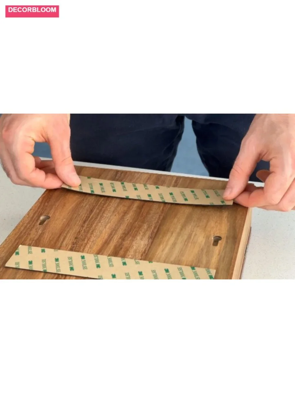 9-Compartment Solid Acacia Wood Tea Organizer Box with Wall Mount